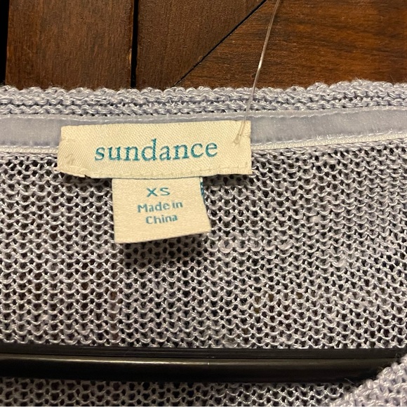 Sundance Lavender Button-Down Linen blend cardigan - Picture 2 of 4
